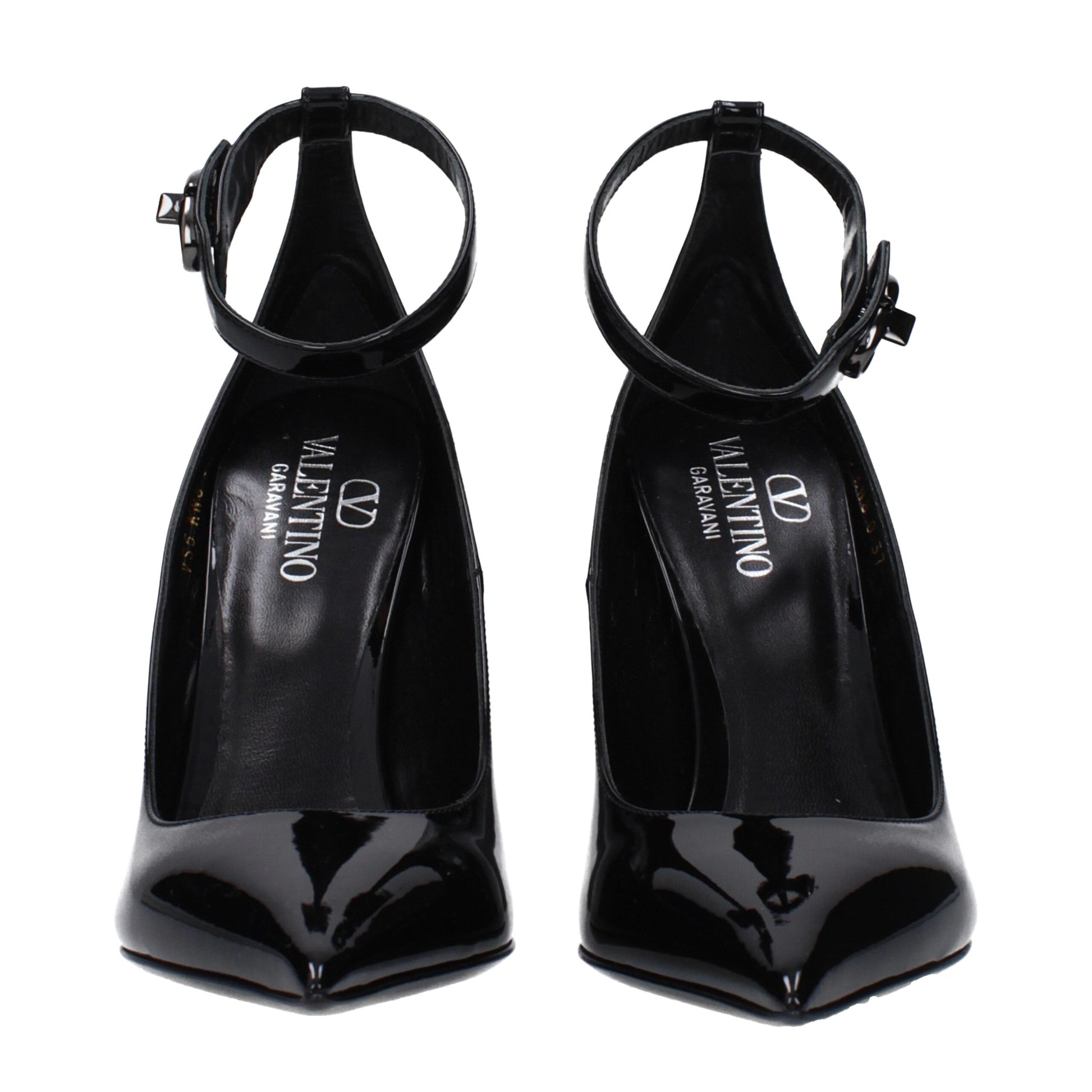 Valentino Garavani Black Leather Platform Pumps