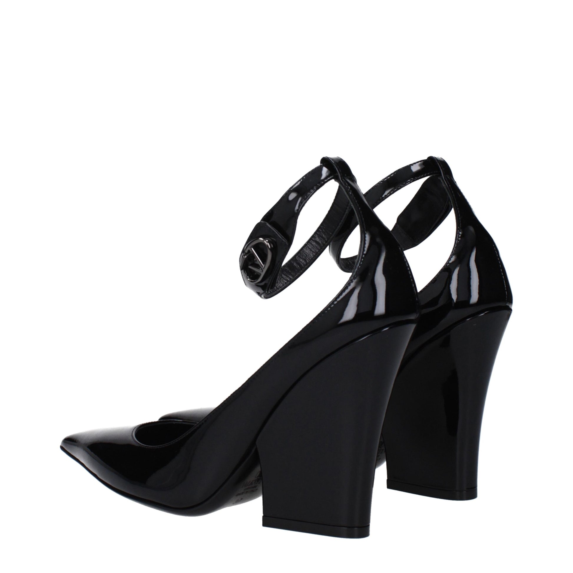 Valentino Garavani Black Leather Platform Pumps