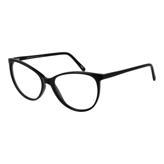 Andy Wolf Black Unisex Optical Frames – Cat Eye Design, 55mm