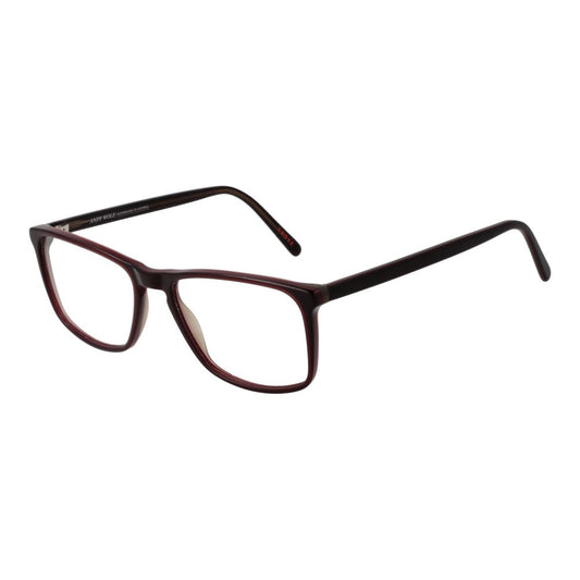 Andy Wolf Burgundy Unisex Optical Frames – Rectangle Design, 53mm