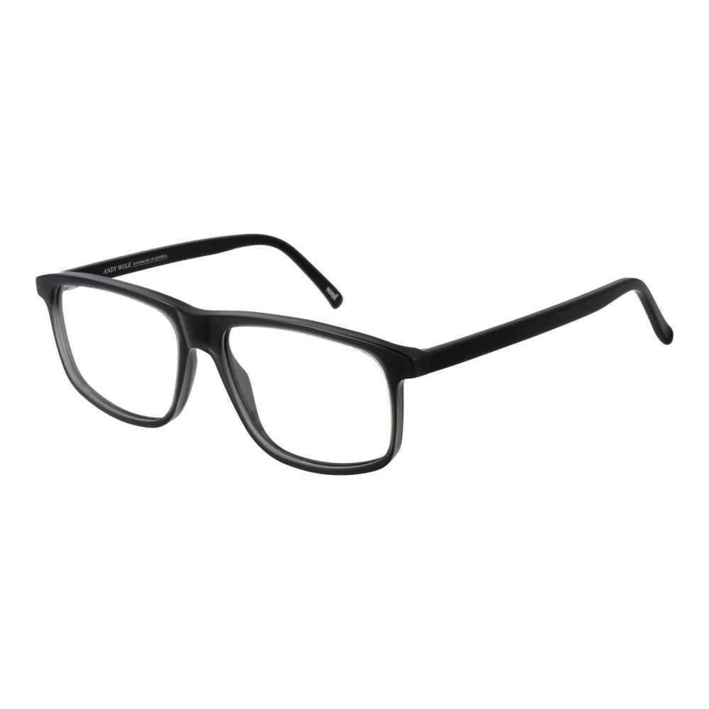 Andy Wolf Black Unisex Optical Frames – Rectangle Full-Rim, 58mm
