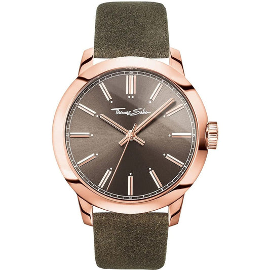 Thomas Sabo Green Leather Watch - Stylish Quartz Timepiece for Men