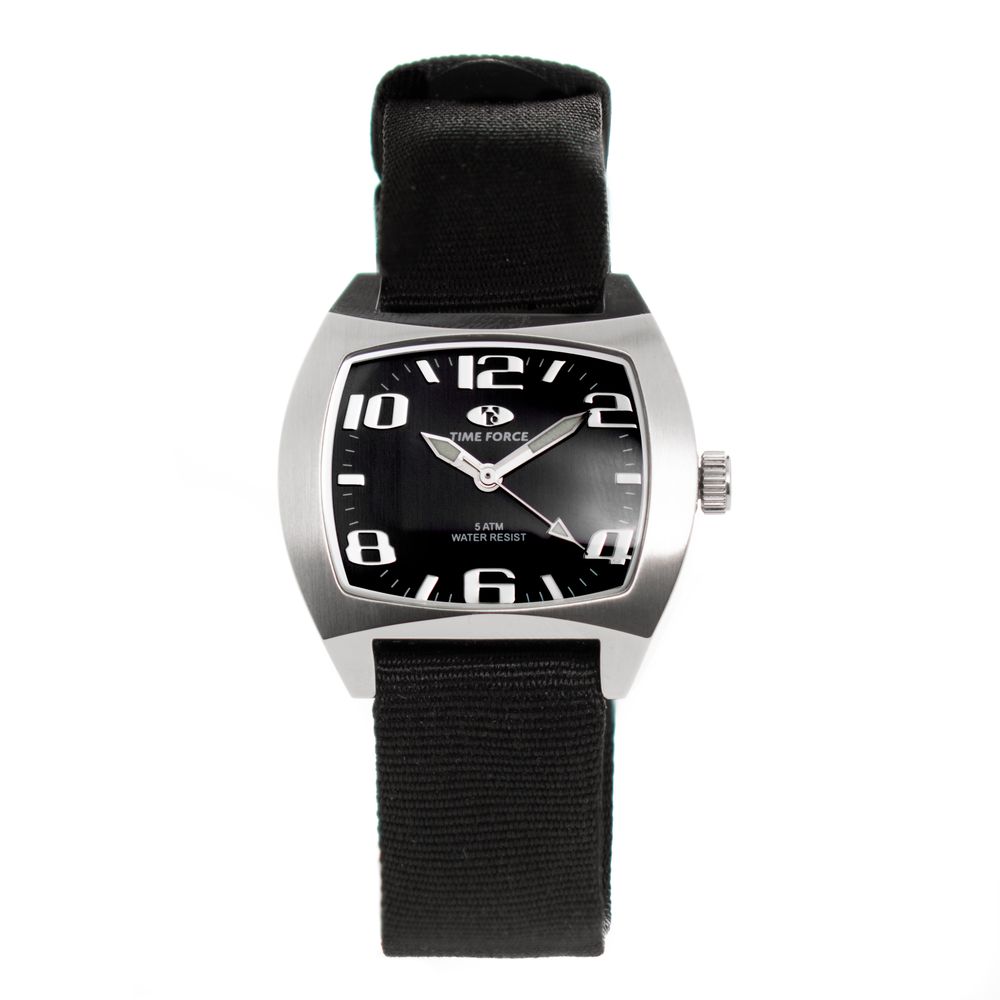 Time Force Black Nylon Watch - Elegant and Durable Timepiece