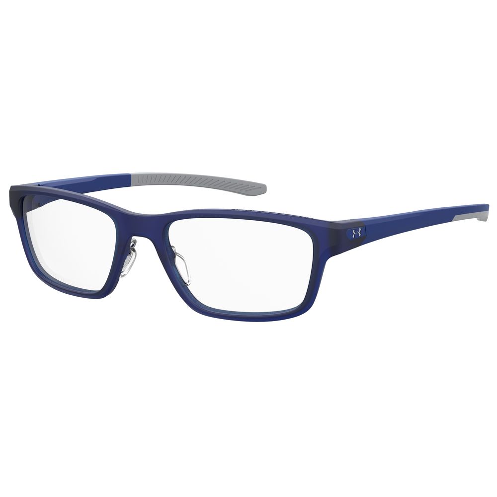 Under Armour Blue Resin Frame Glasses – Square Full-Rim, 55mm