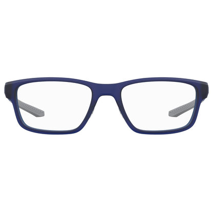 Under Armour Blue Resin Frame Glasses – Square Full-Rim, 55mm