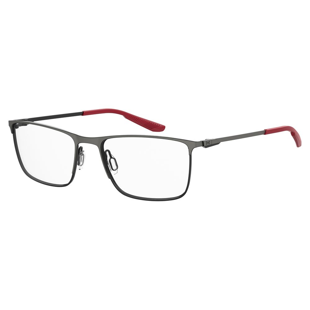 Under Armour Black Metal Optical Glasses – Square Frame, 57mm