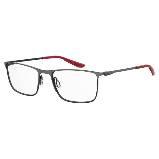 Under Armour Black Metal Optical Glasses – Square Frame, 57mm