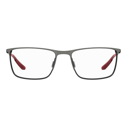 Under Armour Black Metal Optical Glasses – Square Frame, 57mm