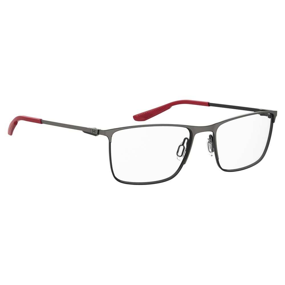 Under Armour Black Metal Optical Glasses – Square Frame, 57mm