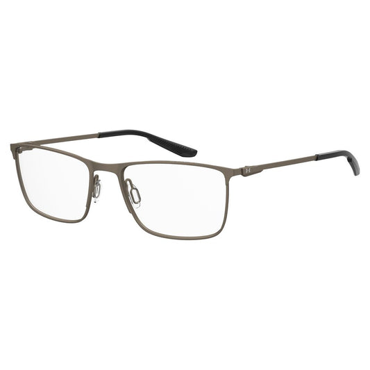 Under Armour Gray Metal Frames – Square Full-Rim Optical Glasses