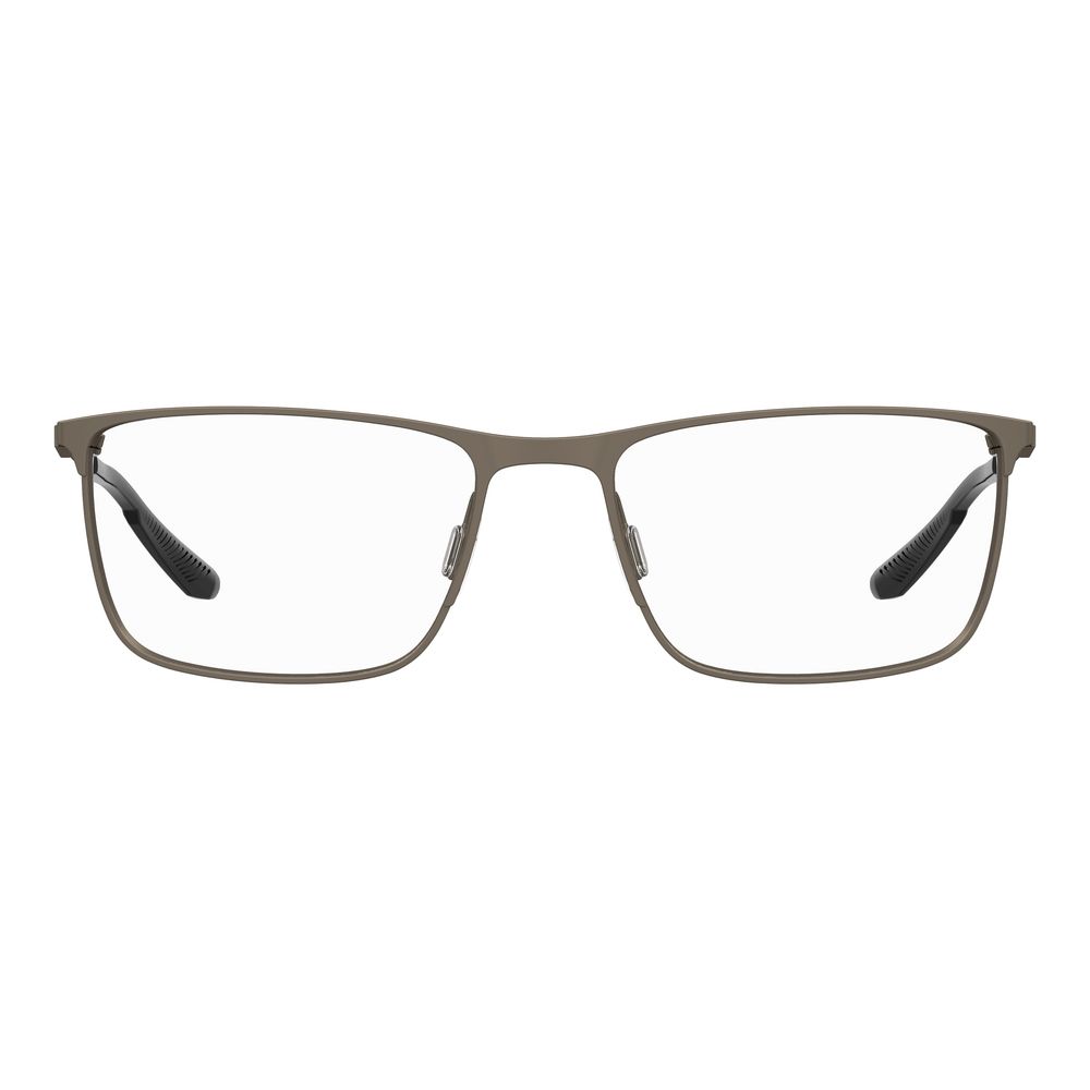 Under Armour Gray Metal Frames – Square Full-Rim Optical Glasses