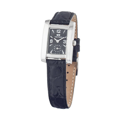 Time Force Black Leather Watch - Elegance Meets Functionality