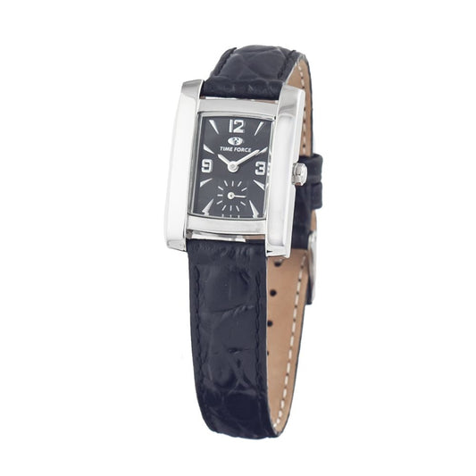 Time Force Black Leather Watch - Elegance Meets Functionality