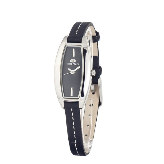 Time Force Black Leather Watch - Elegant Timepiece for Every Occasion