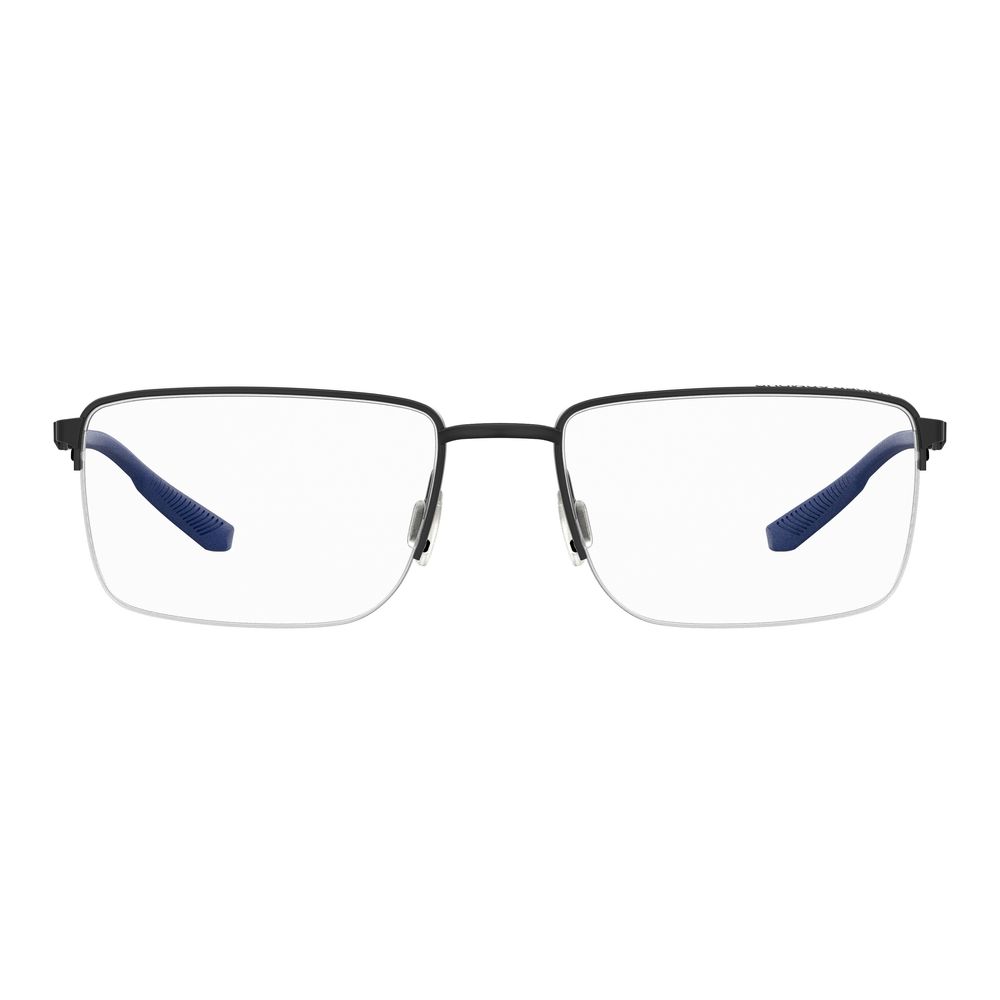 Under Armour Black Metal Frames – Square Full-Rim Glasses