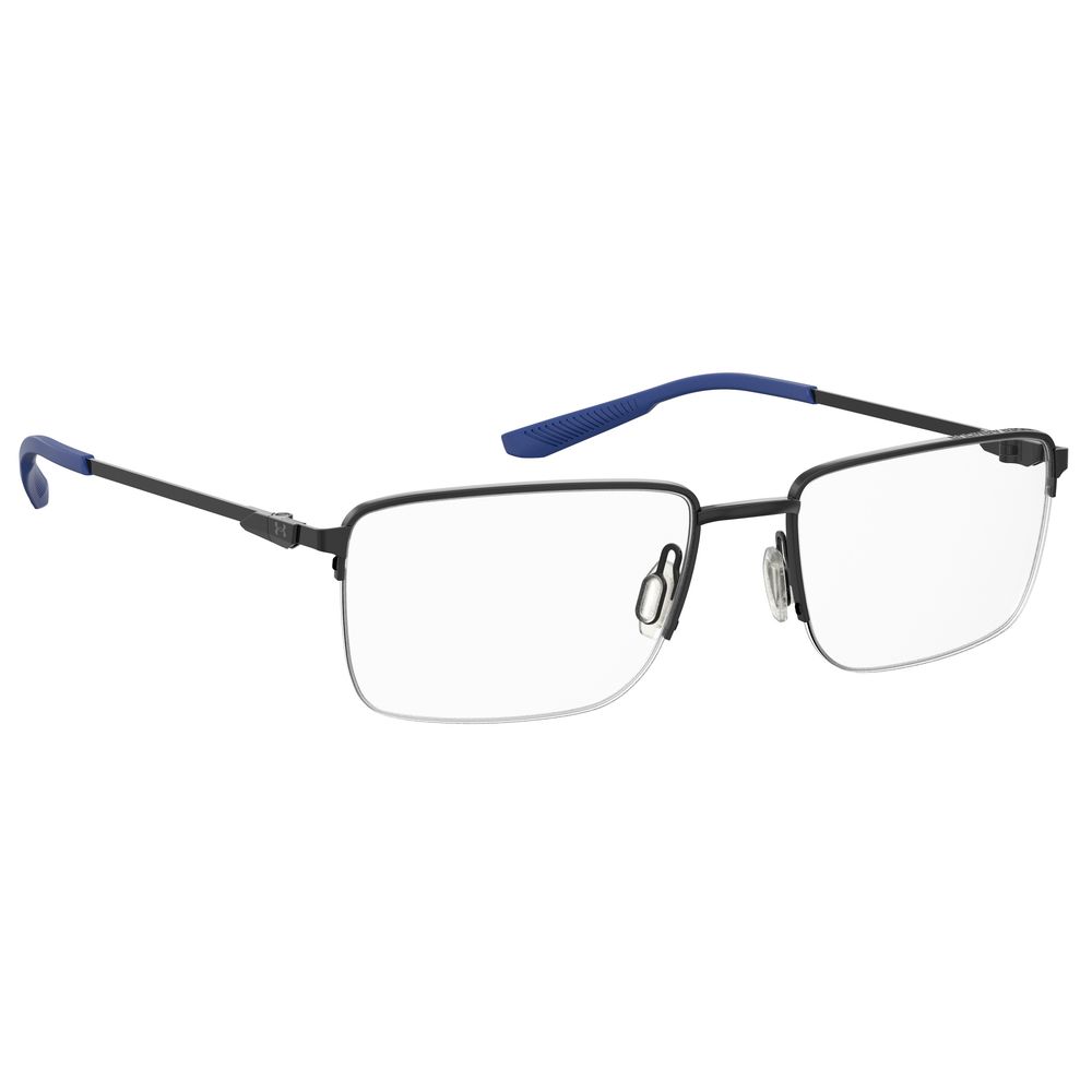 Under Armour Black Metal Frames – Square Full-Rim Glasses