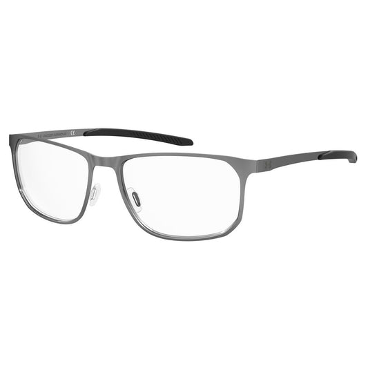 Under Armour Gray Metal Frames – Square Full-Rim, 56mm