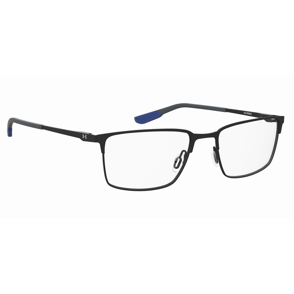 Under Armour Black Metal Optical Glasses – 60mm Square Frame