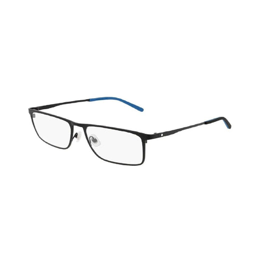 Montblanc Men's Black Metal Optical Glasses – 55mm Square Frame