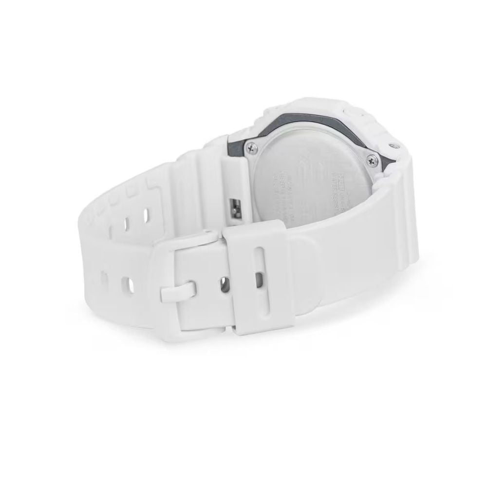 Casio White Resin Watch with Pink Dial