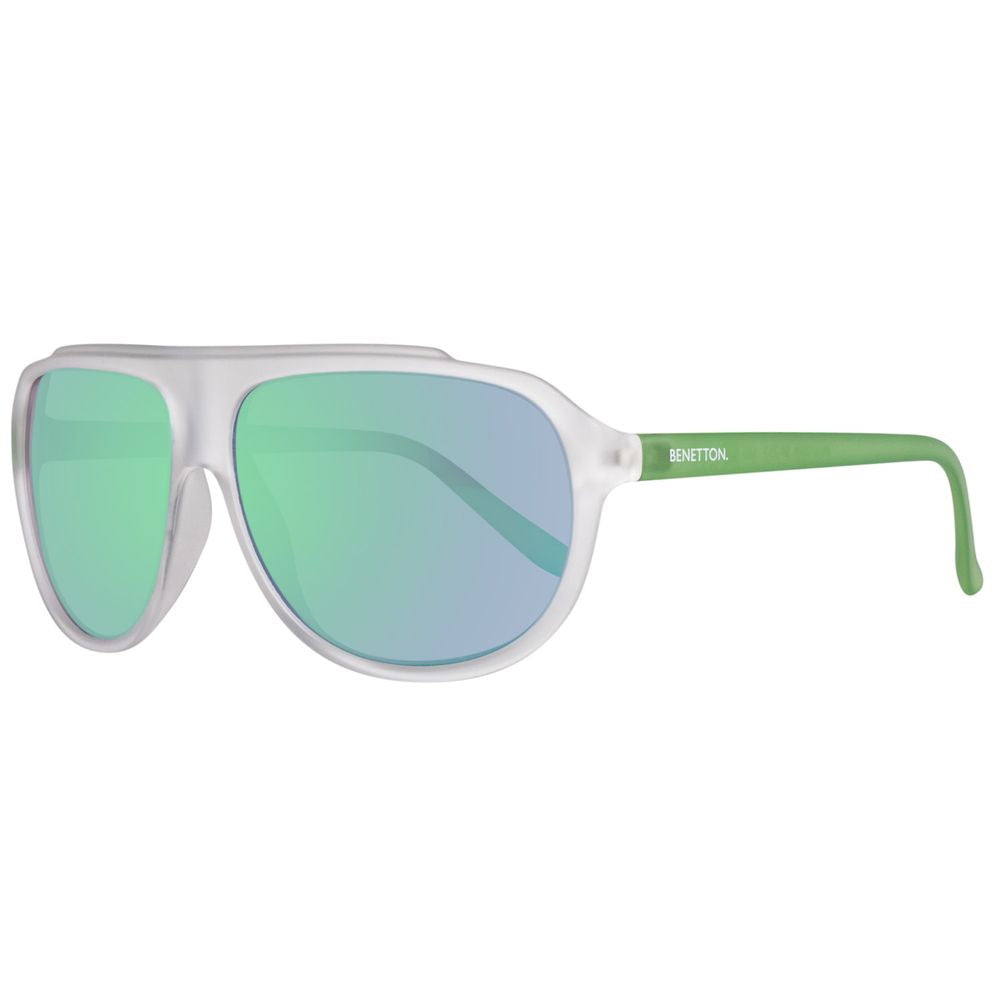 Benetton Men’s Sunglasses – Blue Injected Frame, Glass Lenses