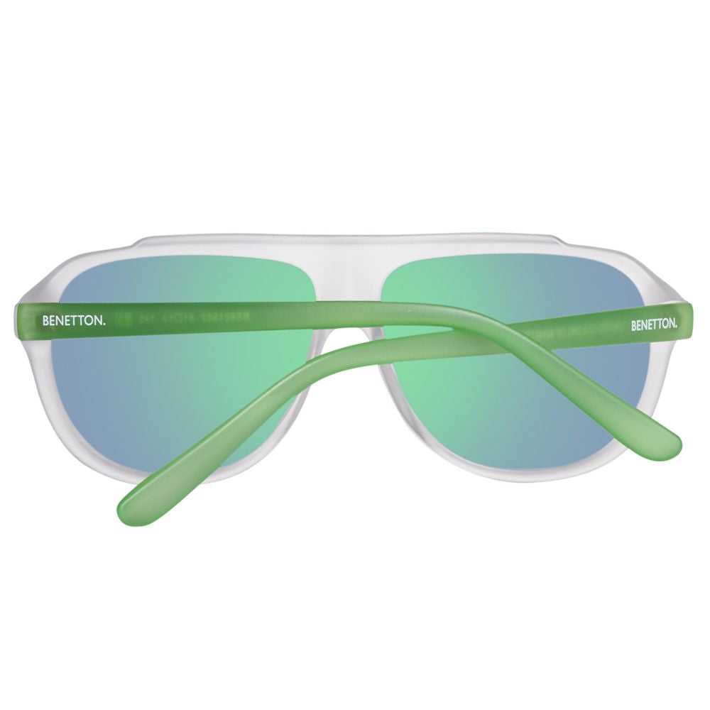 Benetton Men’s Sunglasses – Blue Injected Frame, Glass Lenses