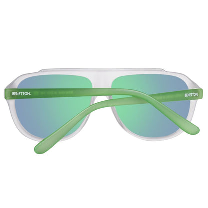 Benetton Men’s Sunglasses – Blue Injected Frame, Glass Lenses