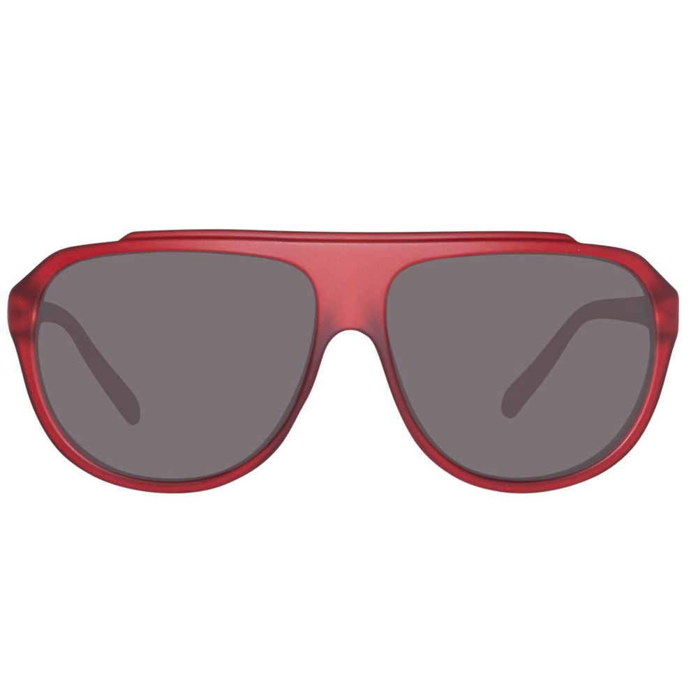 Benetton Men’s Sunglasses – Red Injected Frame, Grey Lenses