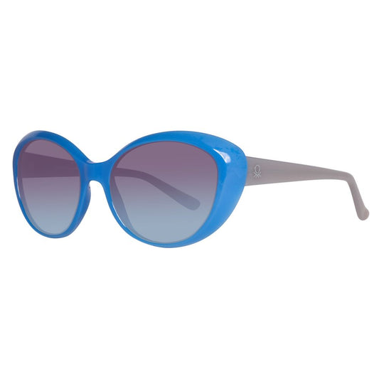 Benetton Women’s Sunglasses – Blue Injected Frame, Gradient Lenses