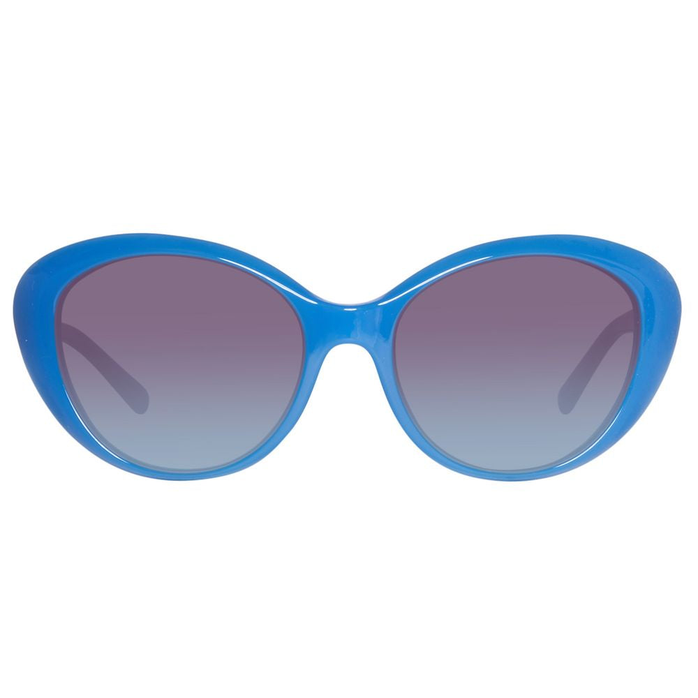 Benetton Women’s Sunglasses – Blue Injected Frame, Gradient Lenses