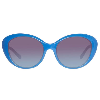 Benetton Women’s Sunglasses – Blue Injected Frame, Gradient Lenses