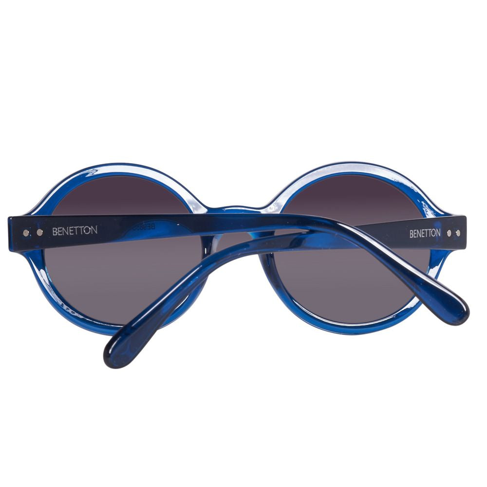 Benetton Women’s Sunglasses – Blue Injected Frame, Gradient Lenses