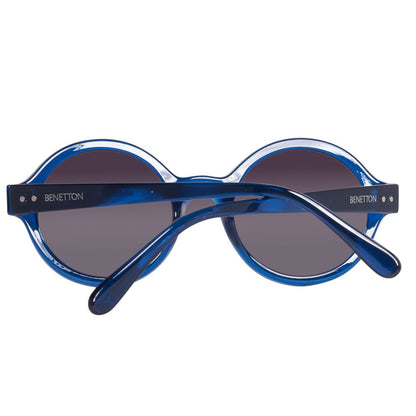 Benetton Women’s Sunglasses – Blue Injected Frame, Gradient Lenses