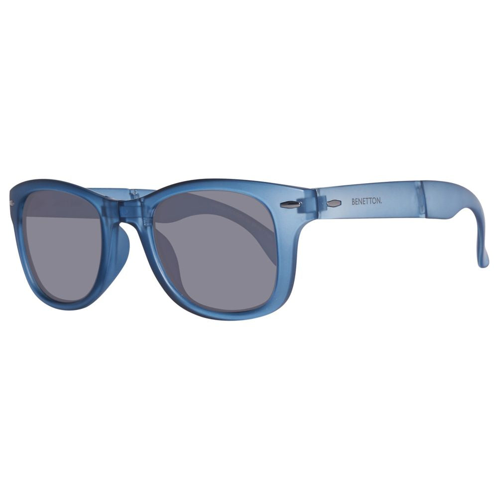 Benetton Unisex Sunglasses – Blue Injected Frame, Gradient Lenses