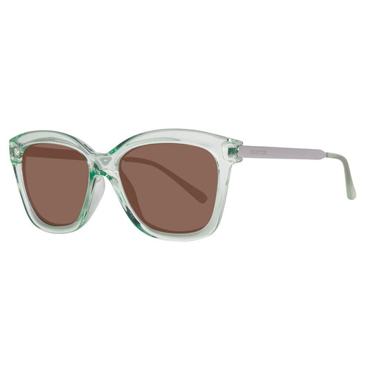 Benetton Women’s Sunglasses – Green Resin Frame, Gradient Lenses