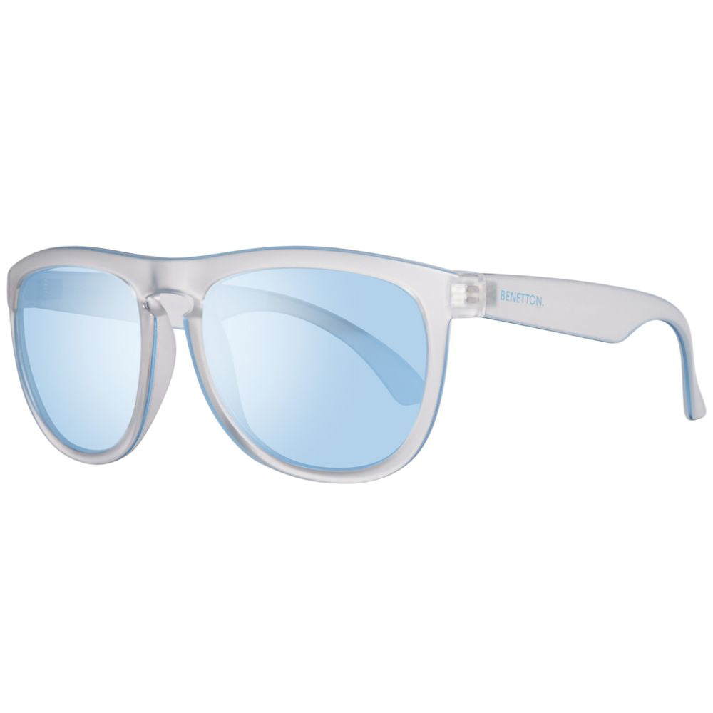 Benetton Men’s Sunglasses – Blue Full-Rim Frame, Glass Lenses