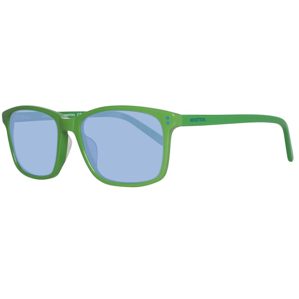 Benetton Men’s Sunglasses – Green Plastic Frame, Full UV Protection