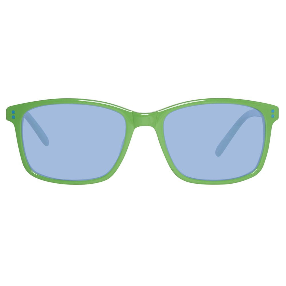 Benetton Men’s Sunglasses – Green Plastic Frame, Full UV Protection