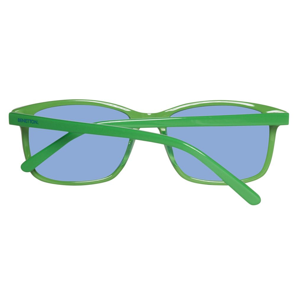 Benetton Men’s Sunglasses – Green Plastic Frame, Full UV Protection