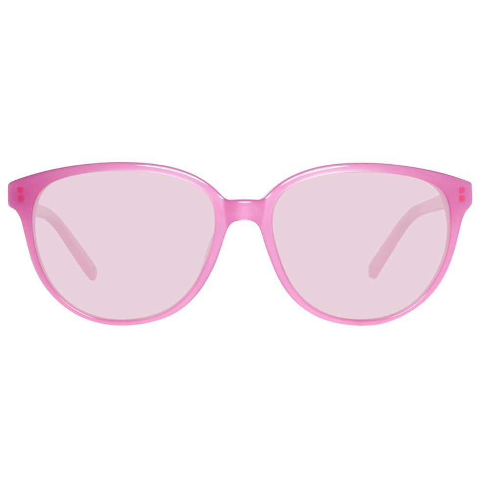 Benetton Women's Sunglasses – Pink Plastic Frame, Stylish Design