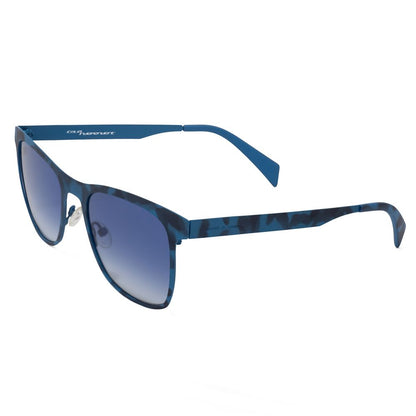 Italia Independent Unisex Sunglasses – Blue Metal Frame, Square Plate