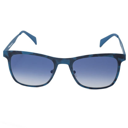 Italia Independent Unisex Sunglasses – Blue Metal Frame, Square Plate