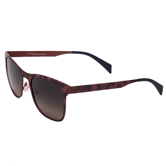 Italia Independent Unisex Sunglasses – Brown Metal Frame, Round Lenses