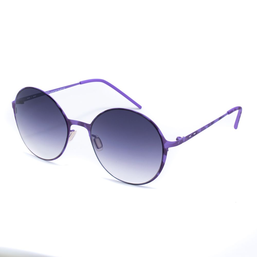 Italia Independent Women’s Sunglasses – Purple Metal Frame, Mirrored Lenses
