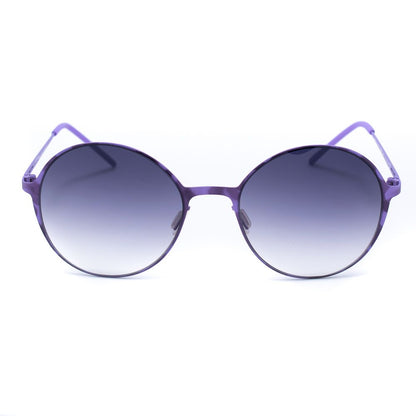 Italia Independent Women’s Sunglasses – Purple Metal Frame, Mirrored Lenses