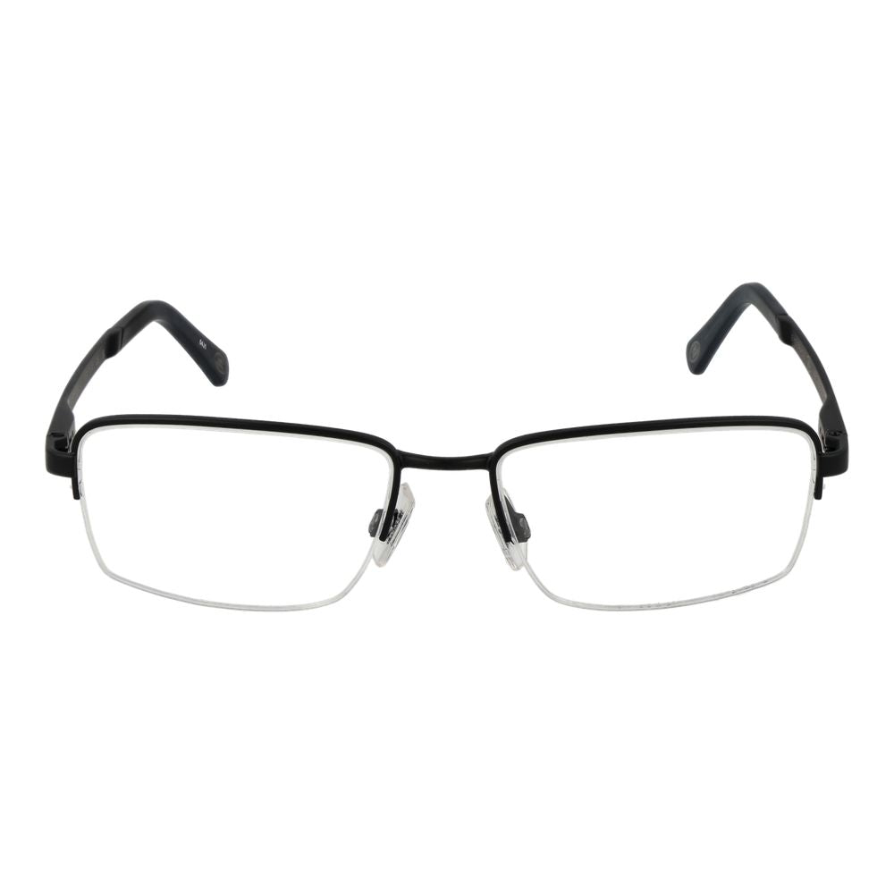 Land Rover Men's Black Optical Frames – Sleek Half-Rim Design