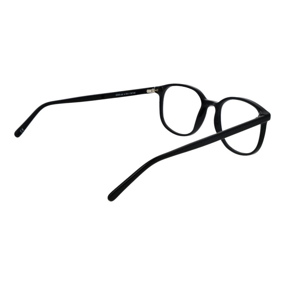 Andy Wolf Black Unisex Optical Frames – Stylish Oval Design, 54mm