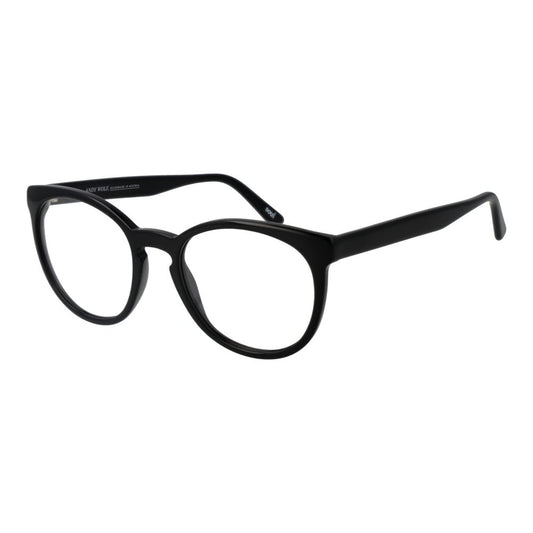 Andy Wolf Black Unisex Optical Frames – Panto Design, 52mm