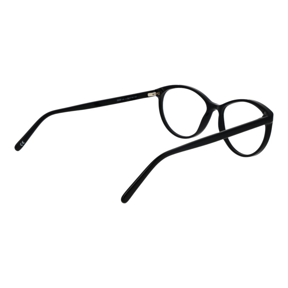 Andy Wolf Black Unisex Optical Frames – Oval Full-Rim Design