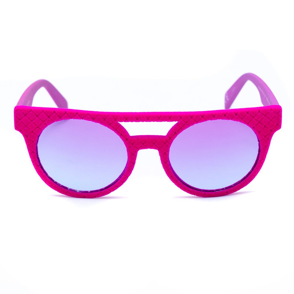 Italia Independent Unisex Sunglasses – Multicolor Acetate Frame, Pink Lenses